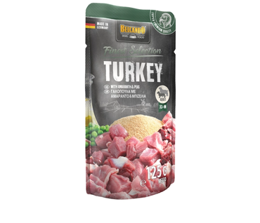 Belcando Φακελάκι Finest Selection Γαλοπούλα Με Αμάραντο & Μπιζέλια 125gr